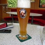 Enjoying a beer on the way to Bern